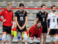 HOFMANSGil9DUMONTSebastien2THYSElias1810  Volleyball : Belgique, Lettonie, CEV 2019 Golden League, 